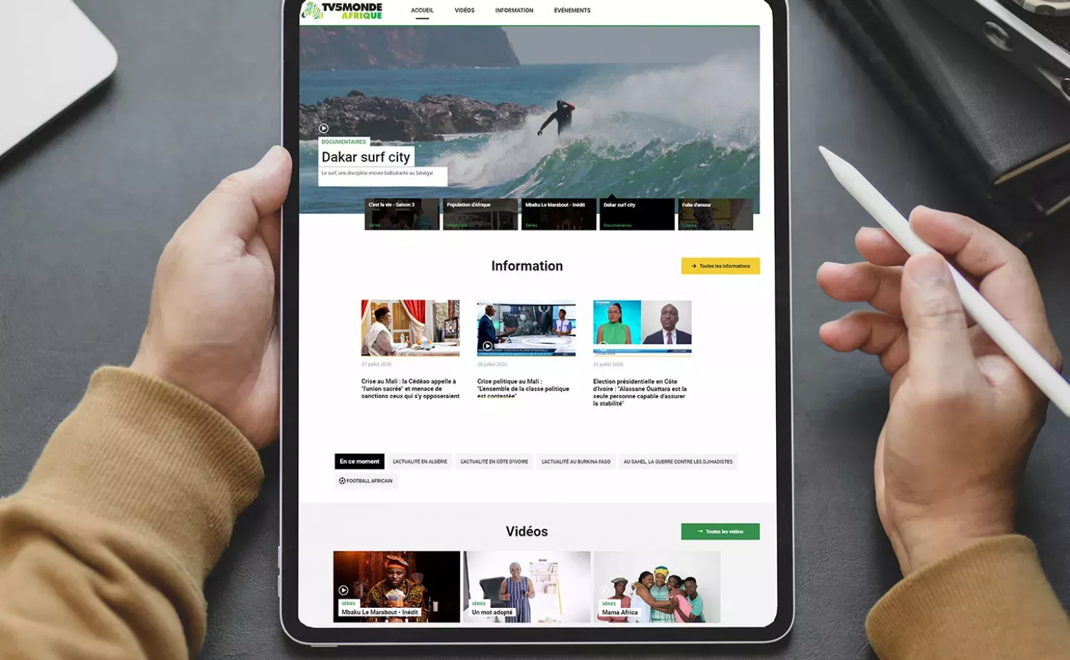 Organisation et pilotage agile Kanban pour l'évolution en continu et la TMA du site de streaming Drupal de TV5 Monde.