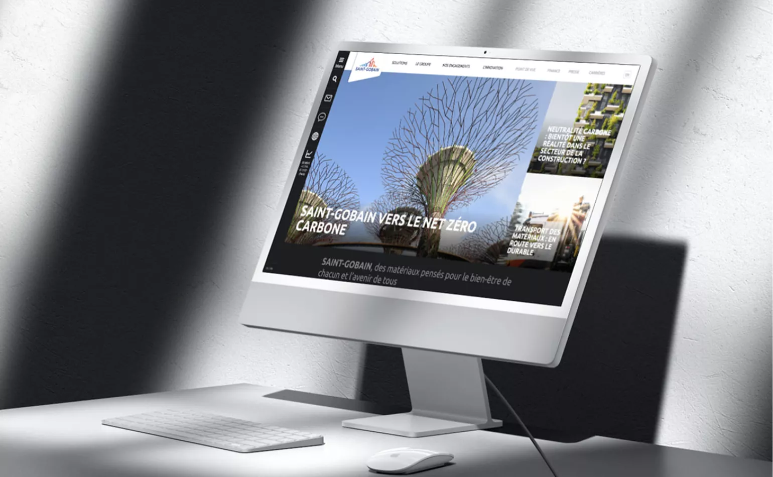 Aperçu de la plateforme multi-sites Drupal de Saint-Gobain, sécurisée et gérée à l'échelle internationale par l'agence AODB.